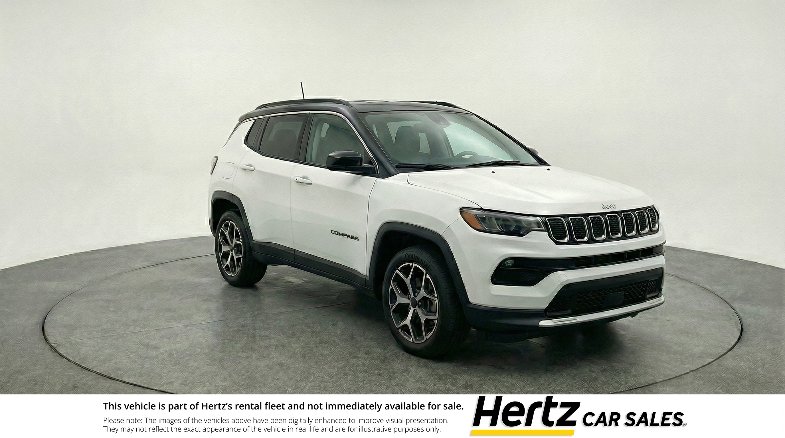 White 2025 Jeep Compass Limited 4WD SUV / Crossover Four-Wheel Drive 8-Speed Automatic