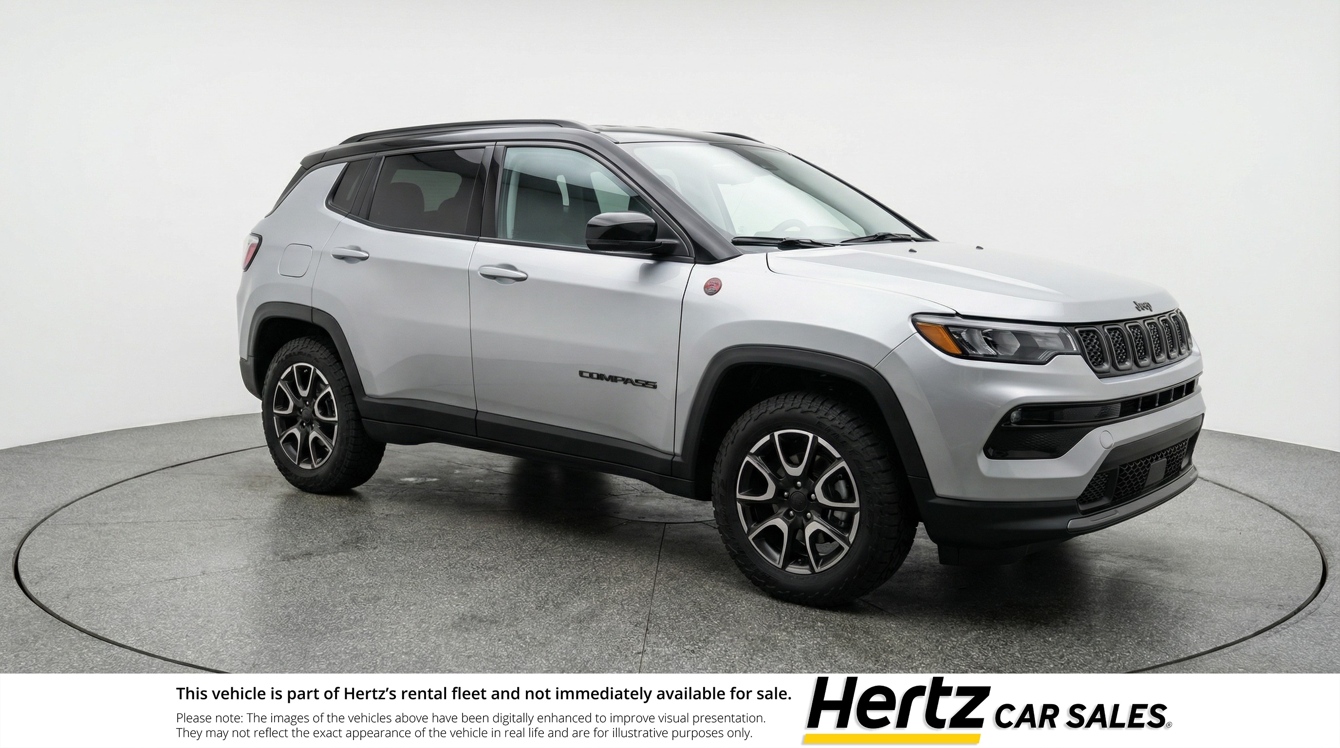 Silver 2025 Jeep Compass Trailhawk 4WD SUV / Crossover Four-Wheel Drive 8-Speed Automatic