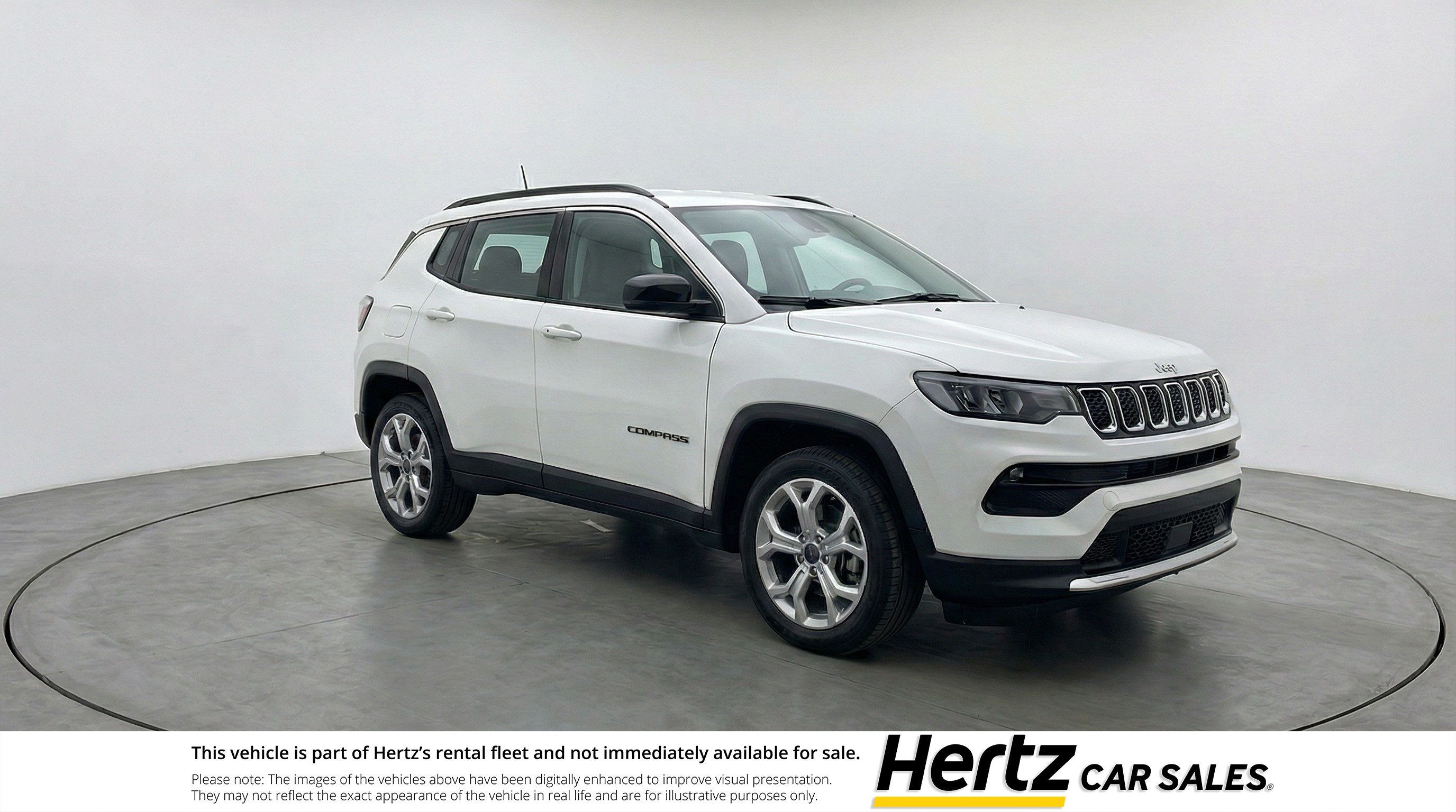White 2025 Jeep Compass Latitude 4WD SUV / Crossover Four-Wheel Drive 8-Speed Automatic