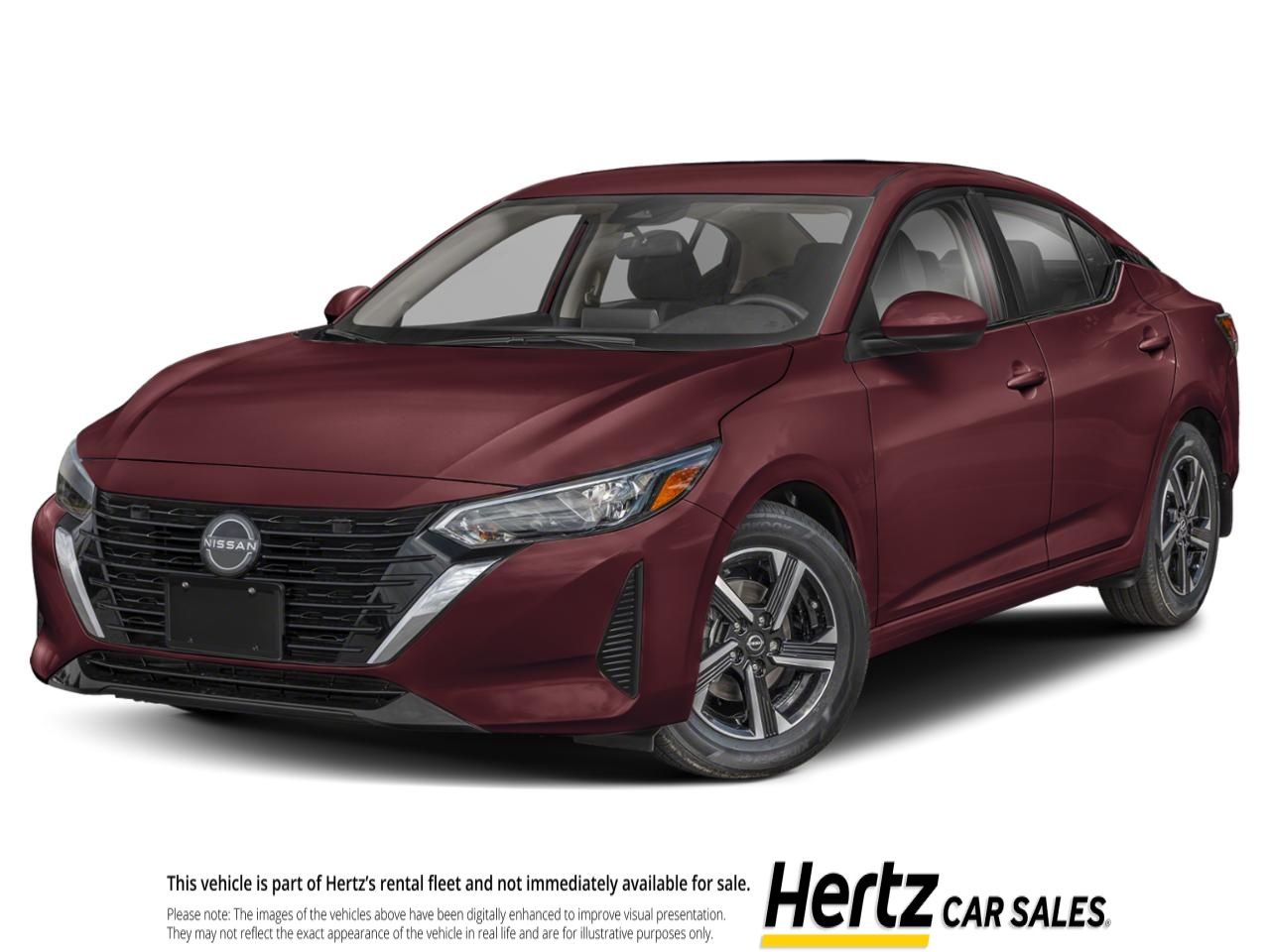 Red 2025 Nissan Sentra SV FWD Sedan Front-Wheel Drive Automatic