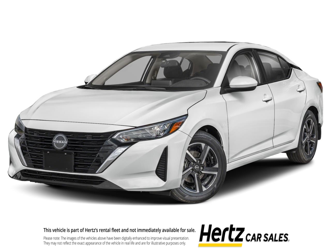 White 2025 Nissan Sentra SV FWD Sedan Front-Wheel Drive Automatic