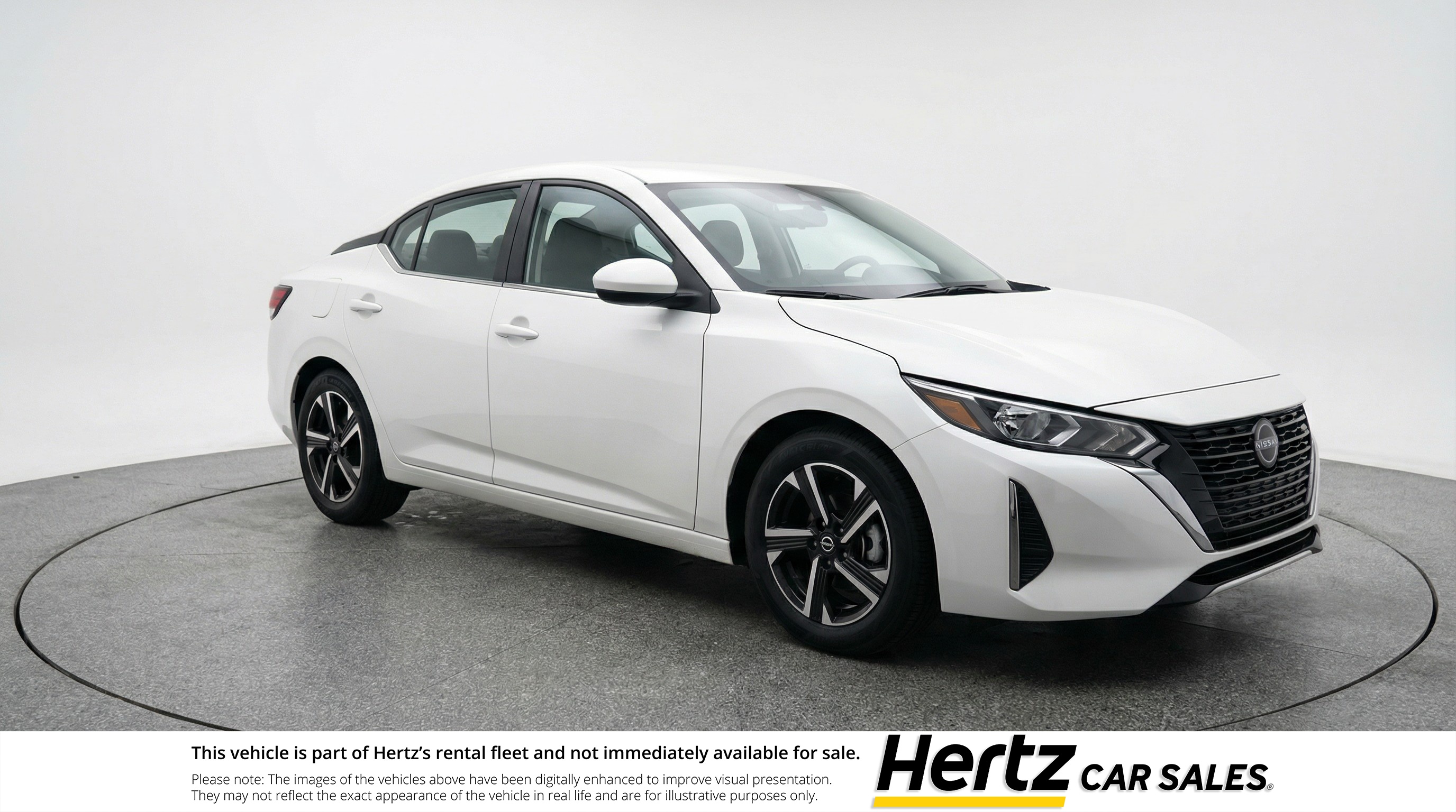 White 2025 Nissan Sentra SV FWD Sedan Front-Wheel Drive Automatic