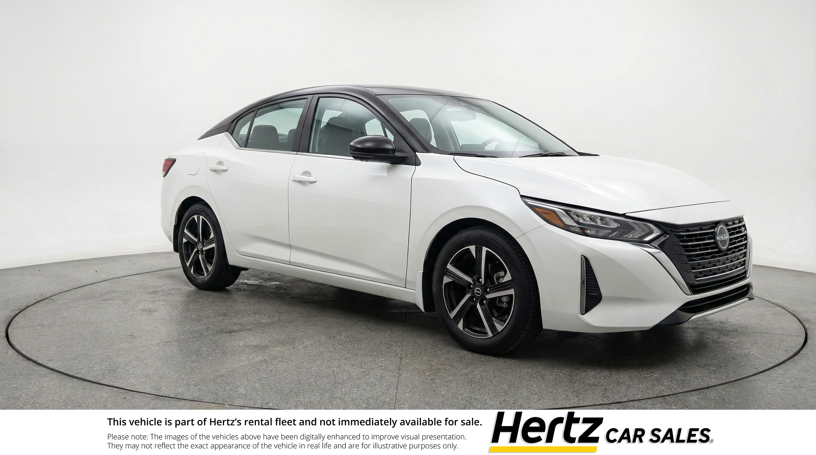 White 2025 Nissan Sentra SV FWD Sedan Front-Wheel Drive Automatic