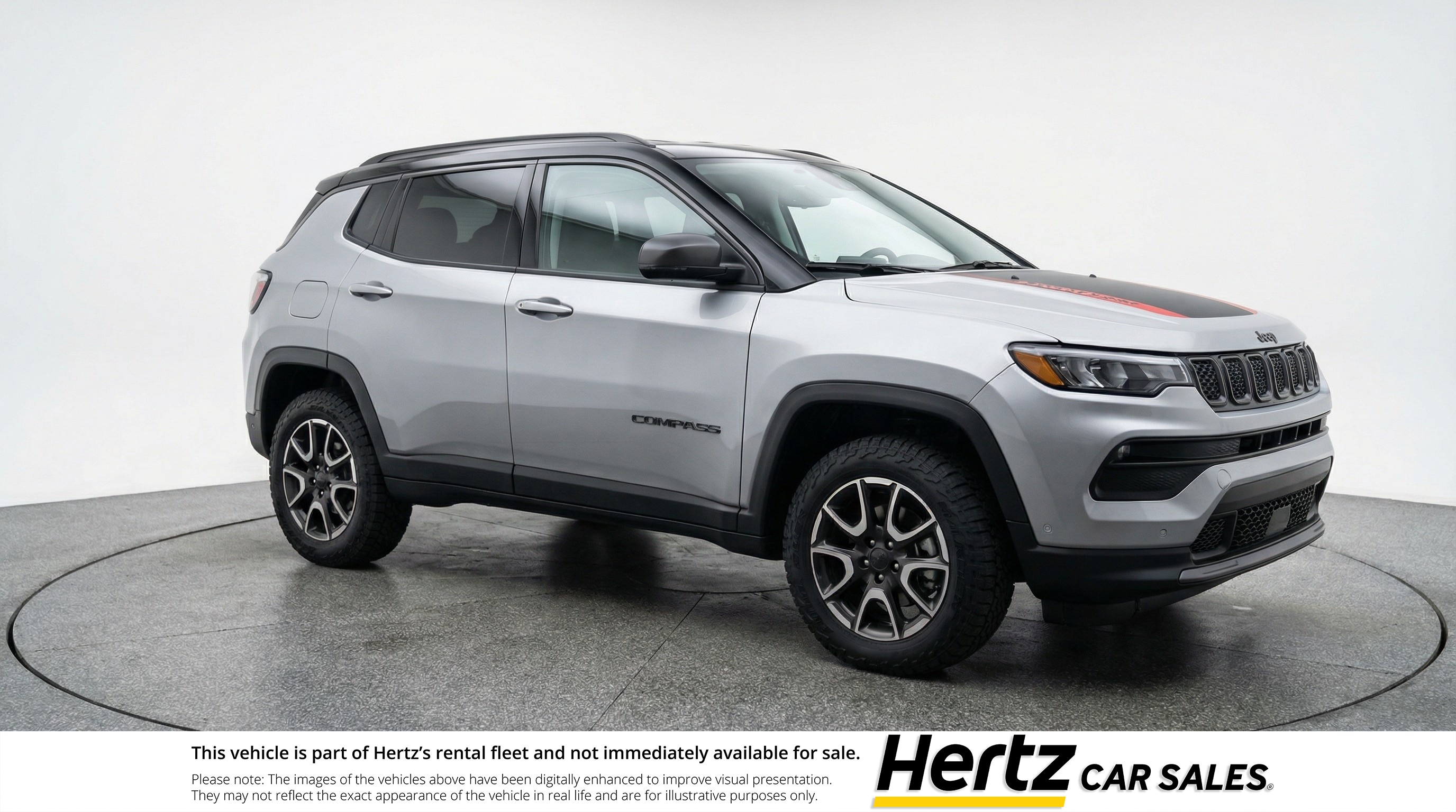 Silver 2025 Jeep Compass Trailhawk 4WD SUV / Crossover Four-Wheel Drive 8-Speed Automatic