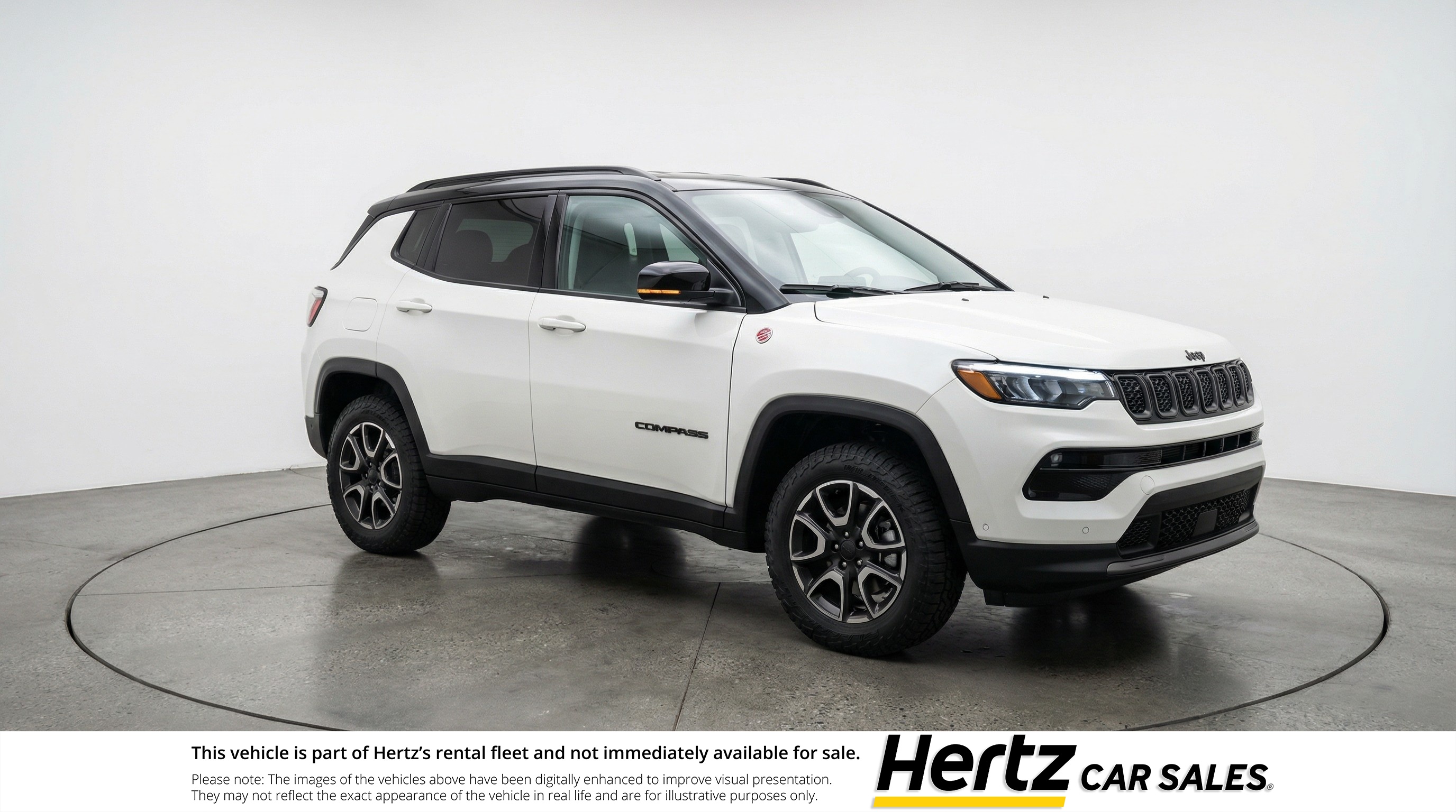 White 2025 Jeep Compass Trailhawk 4WD SUV / Crossover Four-Wheel Drive 8-Speed Automatic