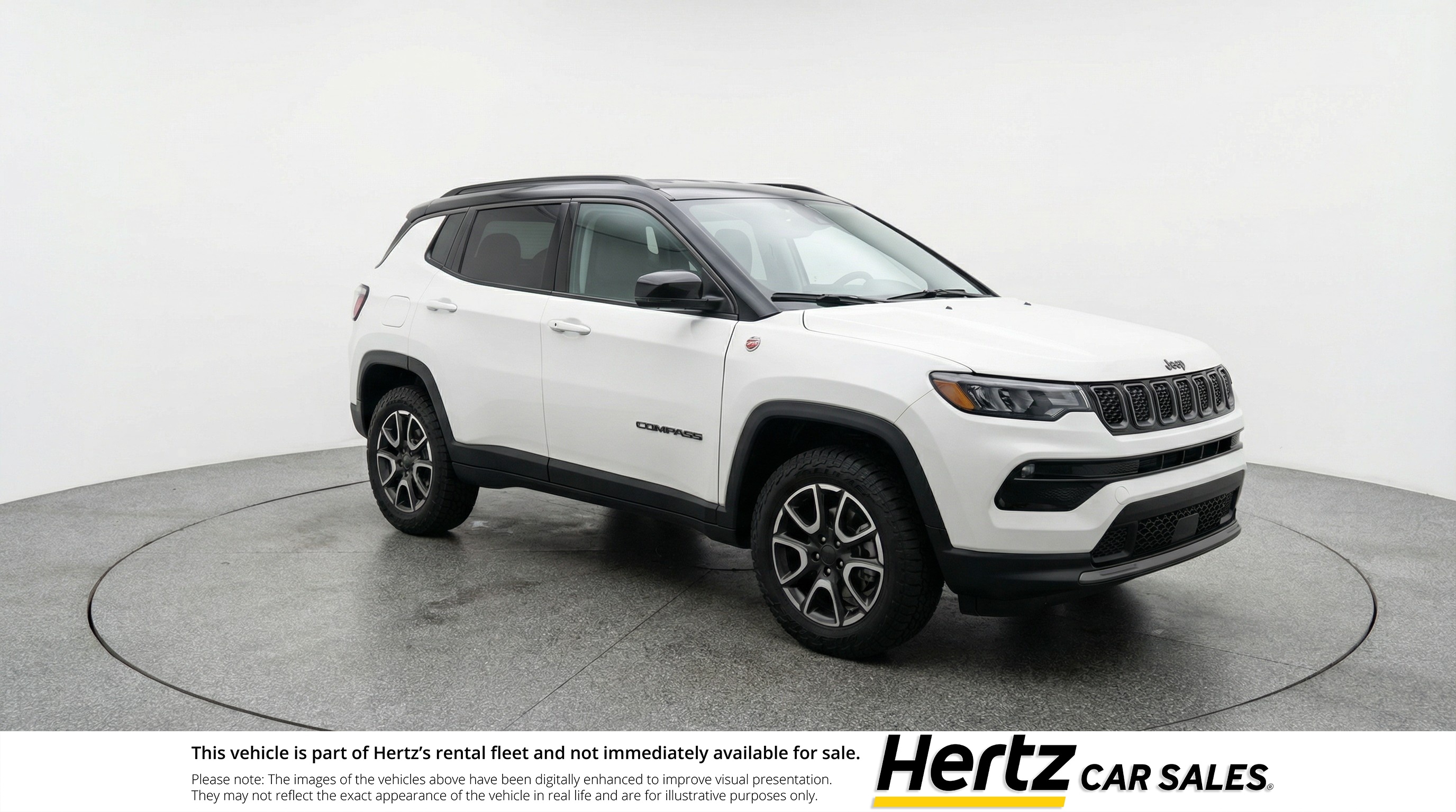 White 2025 Jeep Compass Trailhawk 4WD SUV / Crossover Four-Wheel Drive 8-Speed Automatic