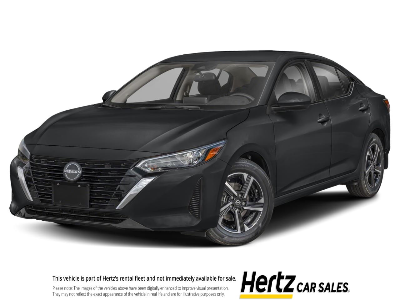 Black 2025 Nissan Sentra SV FWD Sedan Front-Wheel Drive Automatic