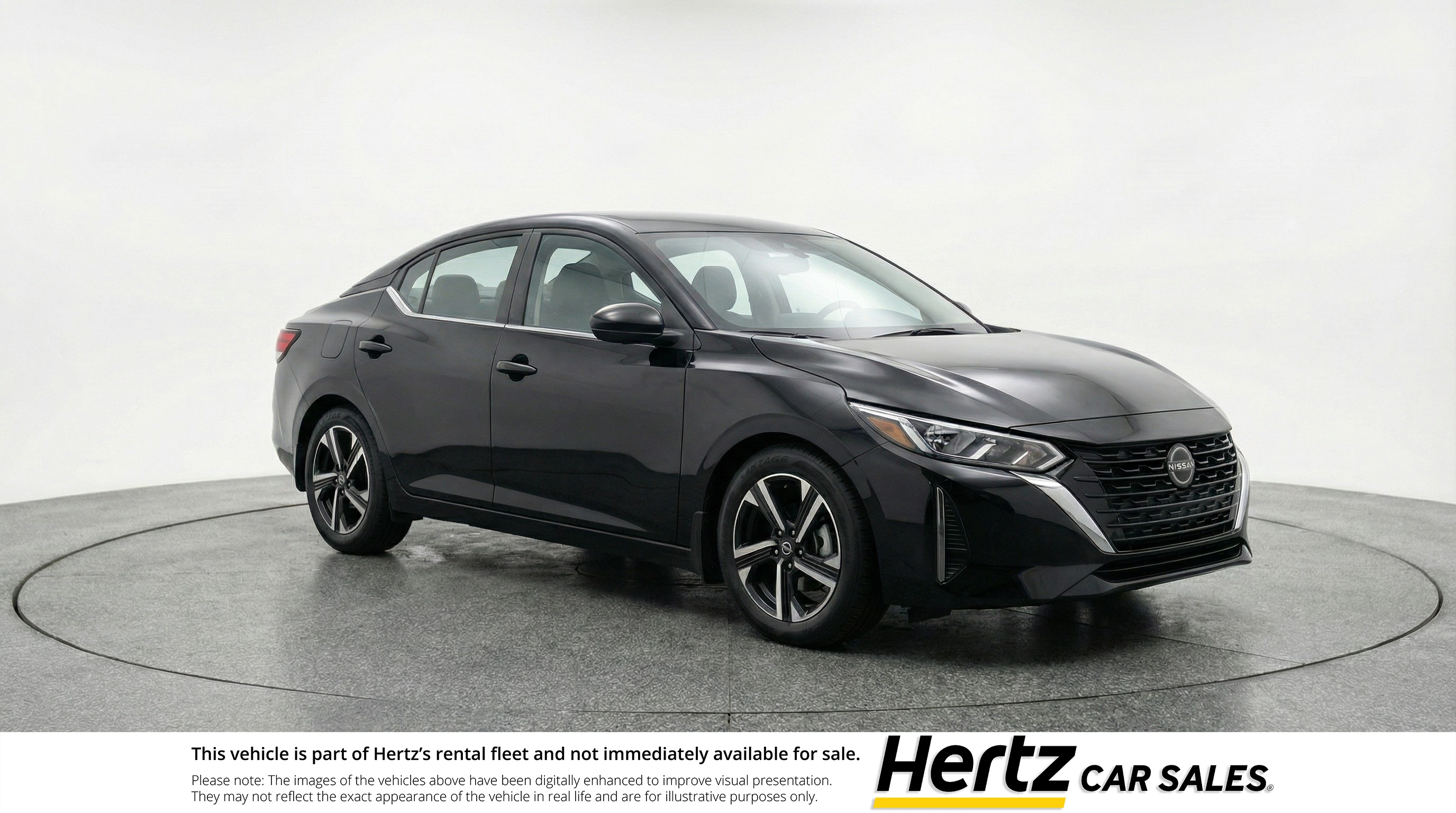 Black 2025 Nissan Sentra SV FWD Sedan Front-Wheel Drive Automatic