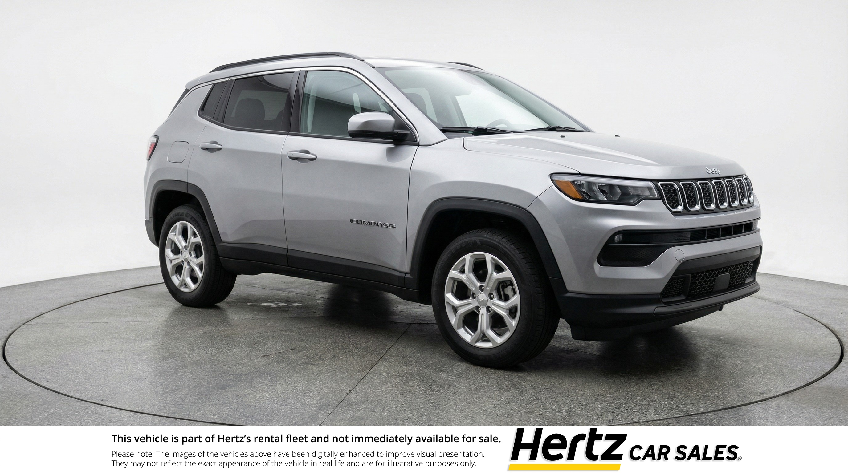 Silver 2025 Jeep Compass Latitude 4WD SUV / Crossover Four-Wheel Drive 8-Speed Automatic