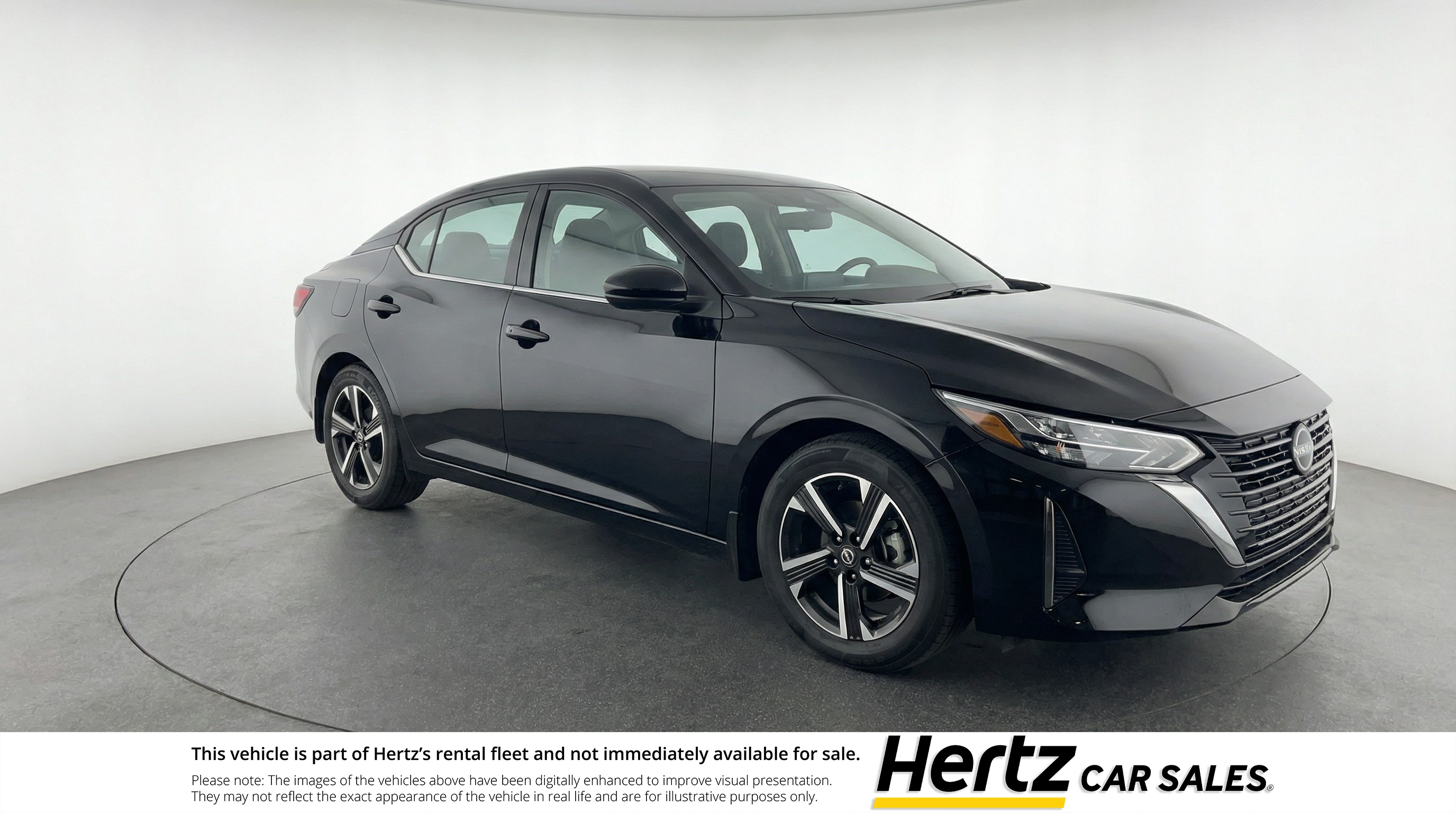 Black 2025 Nissan Sentra SV FWD Sedan Front-Wheel Drive Automatic