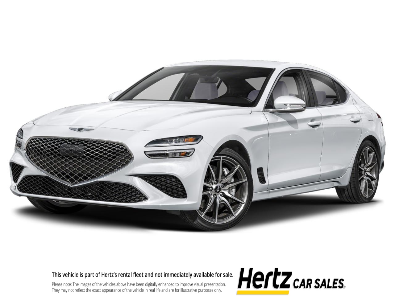 White 2025 Genesis G70 2.5T Standard RWD Sedan Rear-Wheel Drive 8-Speed Automatic