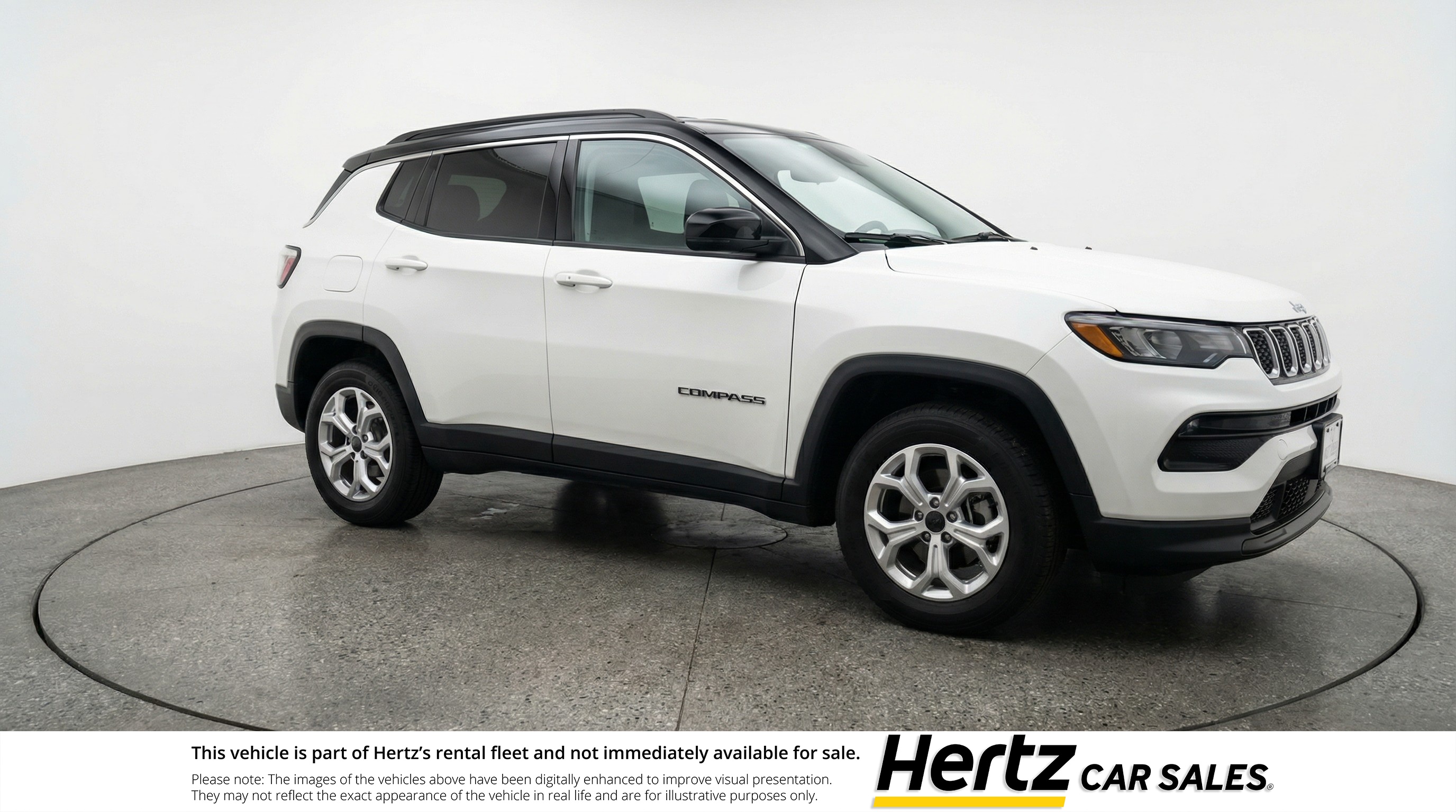 White 2025 Jeep Compass Latitude 4WD SUV / Crossover Four-Wheel Drive 8-Speed Automatic