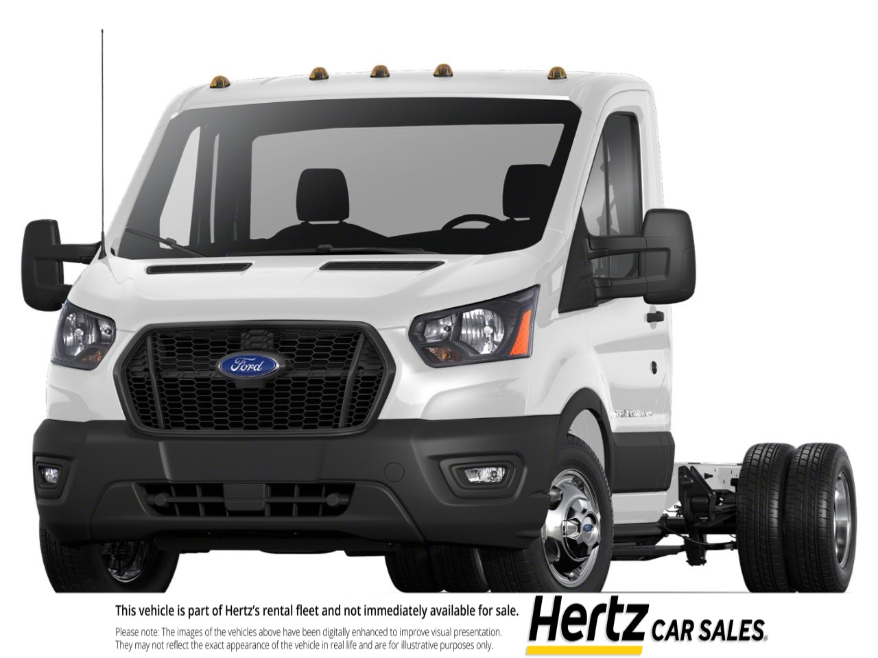 White 2023 Ford Transit Chassis 350 HD 9950 GVWR 138 Cutaway DRW RWD Van Rear-Wheel Drive Automatic
