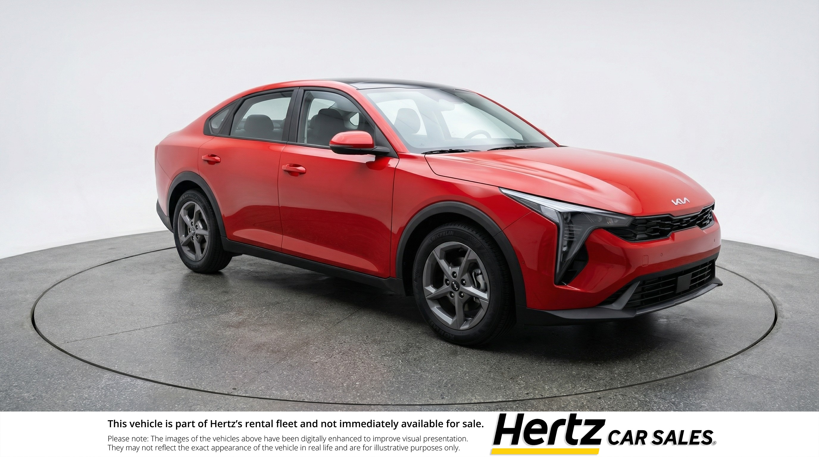 Red 2025 Kia K4 LXS FWD Sedan Front-Wheel Drive Automatic