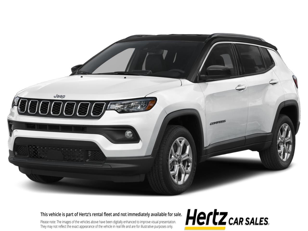 White 2025 Jeep Compass Latitude 4WD SUV / Crossover Four-Wheel Drive 8-Speed Automatic