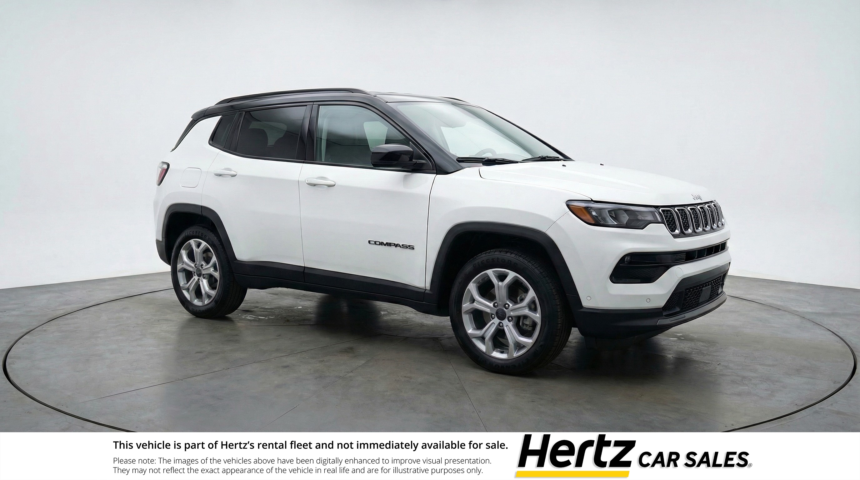 White 2025 Jeep Compass Latitude 4WD SUV / Crossover Four-Wheel Drive 8-Speed Automatic