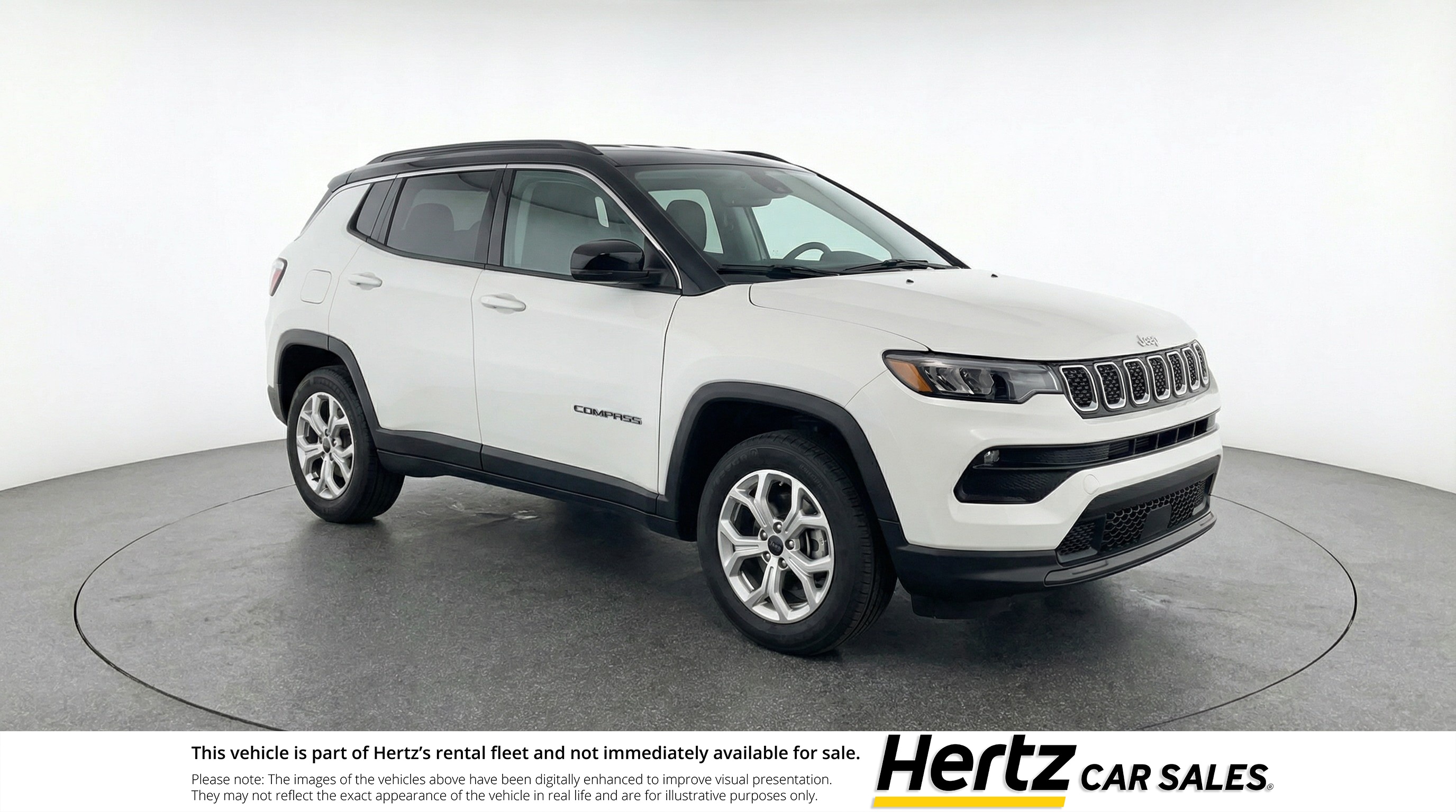 White 2025 Jeep Compass Latitude 4WD SUV / Crossover Four-Wheel Drive 8-Speed Automatic