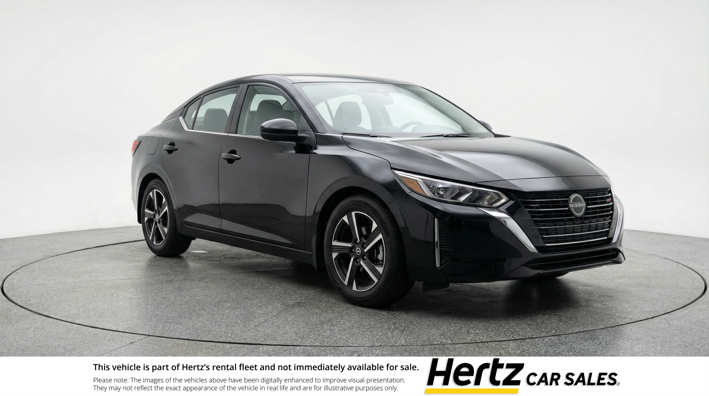 Black 2025 Nissan Sentra SV FWD Sedan Front-Wheel Drive Automatic