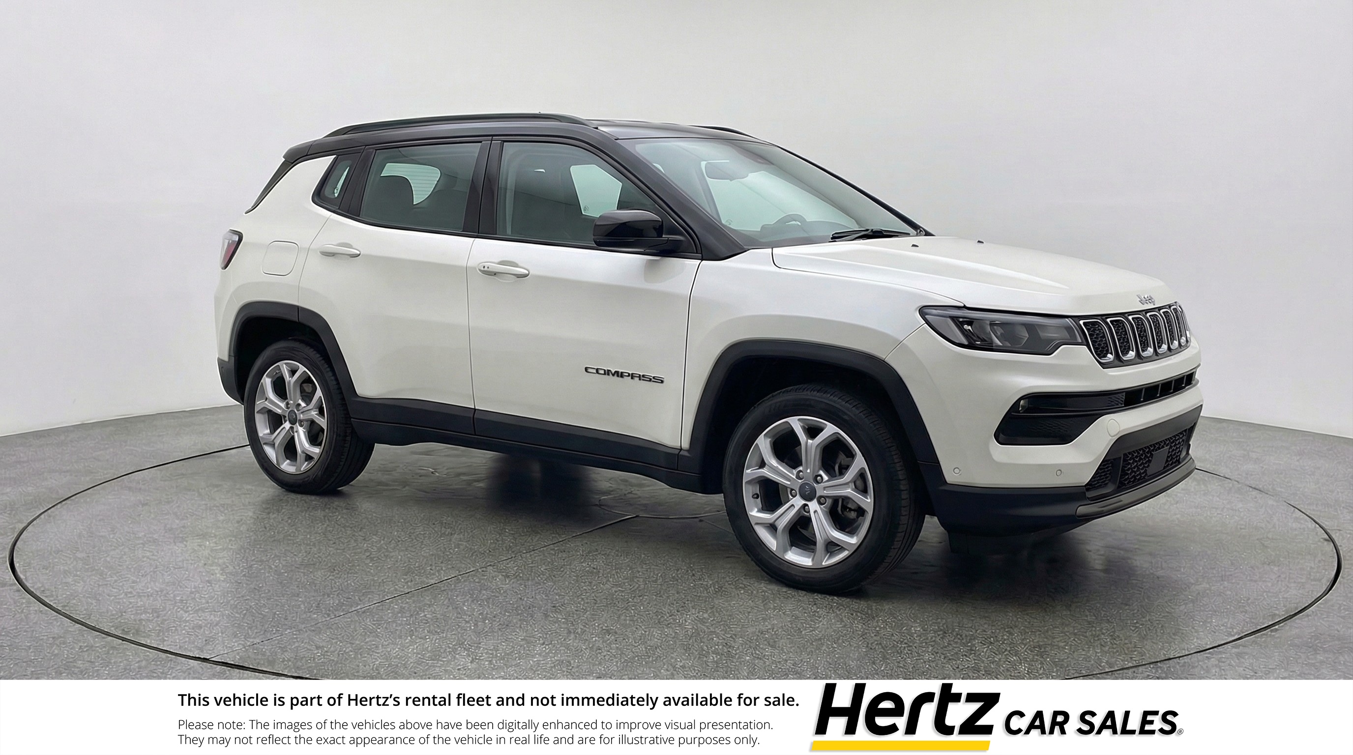 White 2025 Jeep Compass Latitude 4WD SUV / Crossover Four-Wheel Drive 8-Speed Automatic