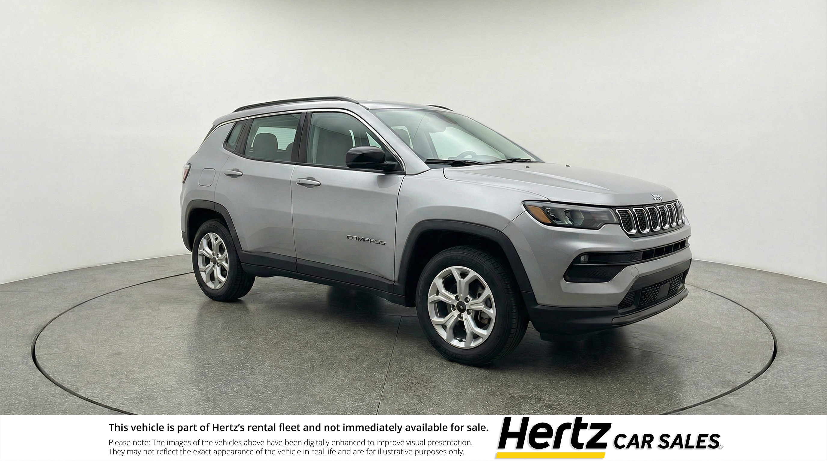 Silver 2025 Jeep Compass Latitude 4WD SUV / Crossover Four-Wheel Drive 8-Speed Automatic