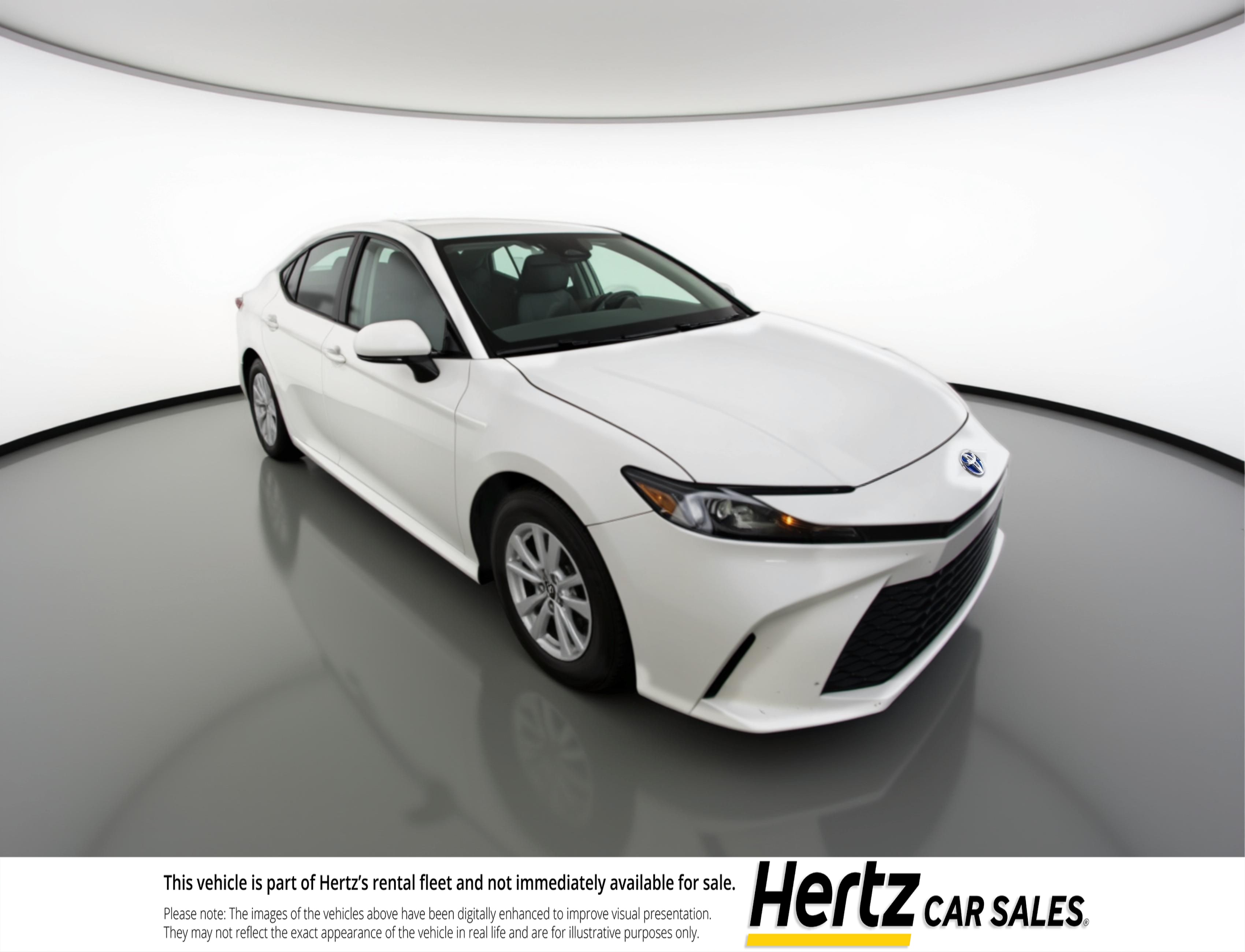 White 2025 Toyota Camry LE FWD Sedan Front-Wheel Drive Automatic