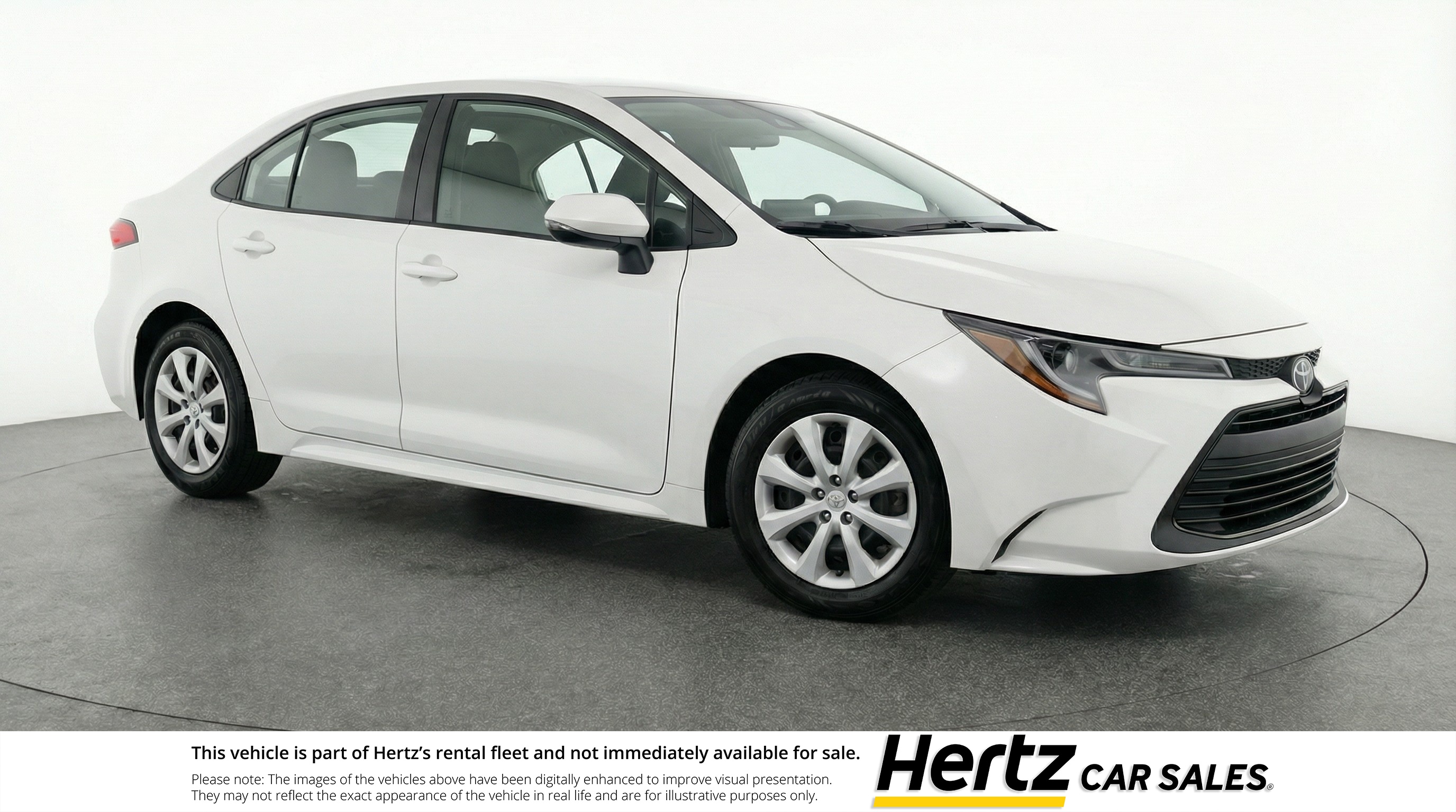 White 2025 Toyota Corolla LE FWD Sedan Front-Wheel Drive Automatic