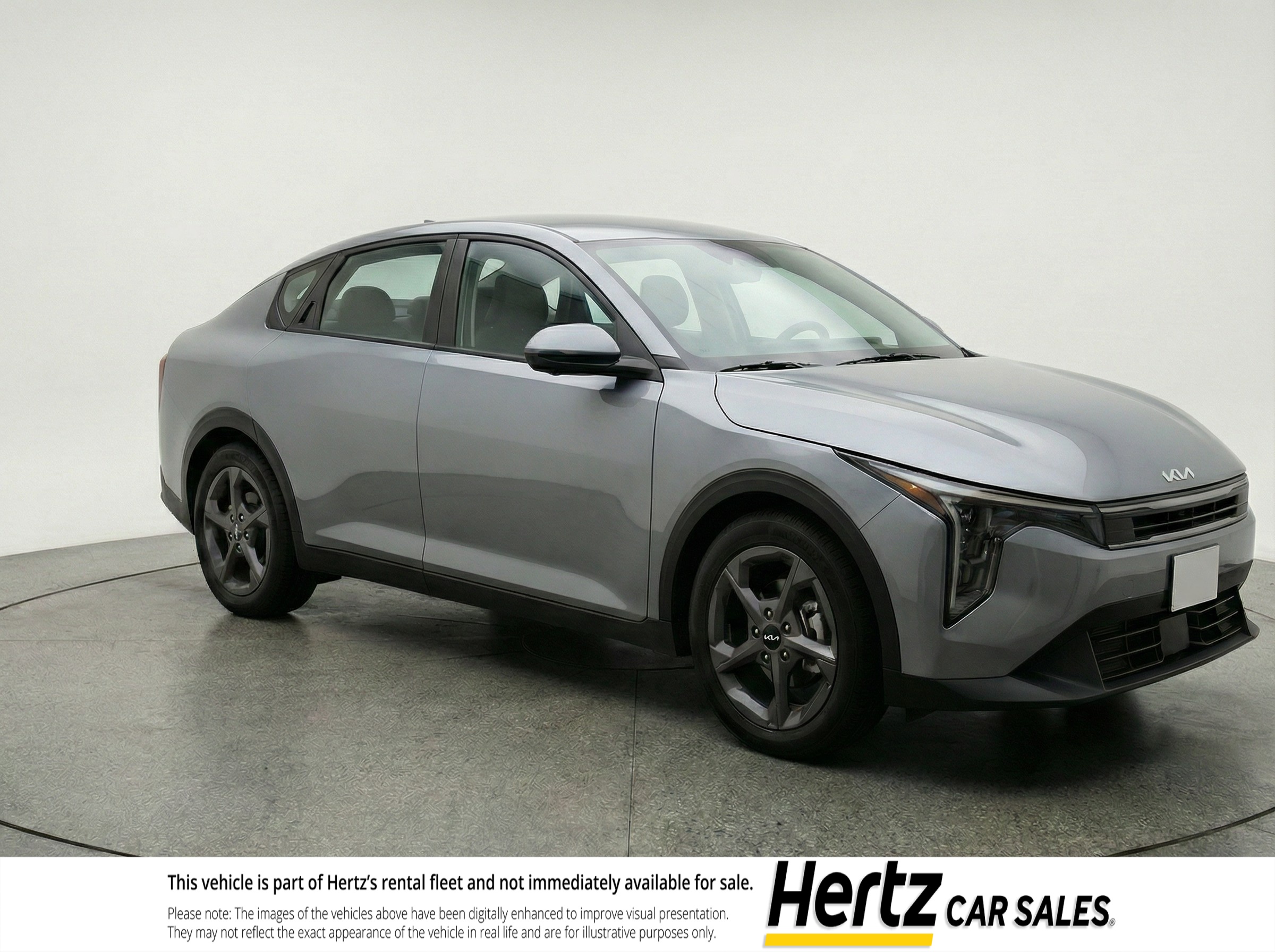 Gray 2025 Kia K4 LXS FWD Sedan Front-Wheel Drive Automatic