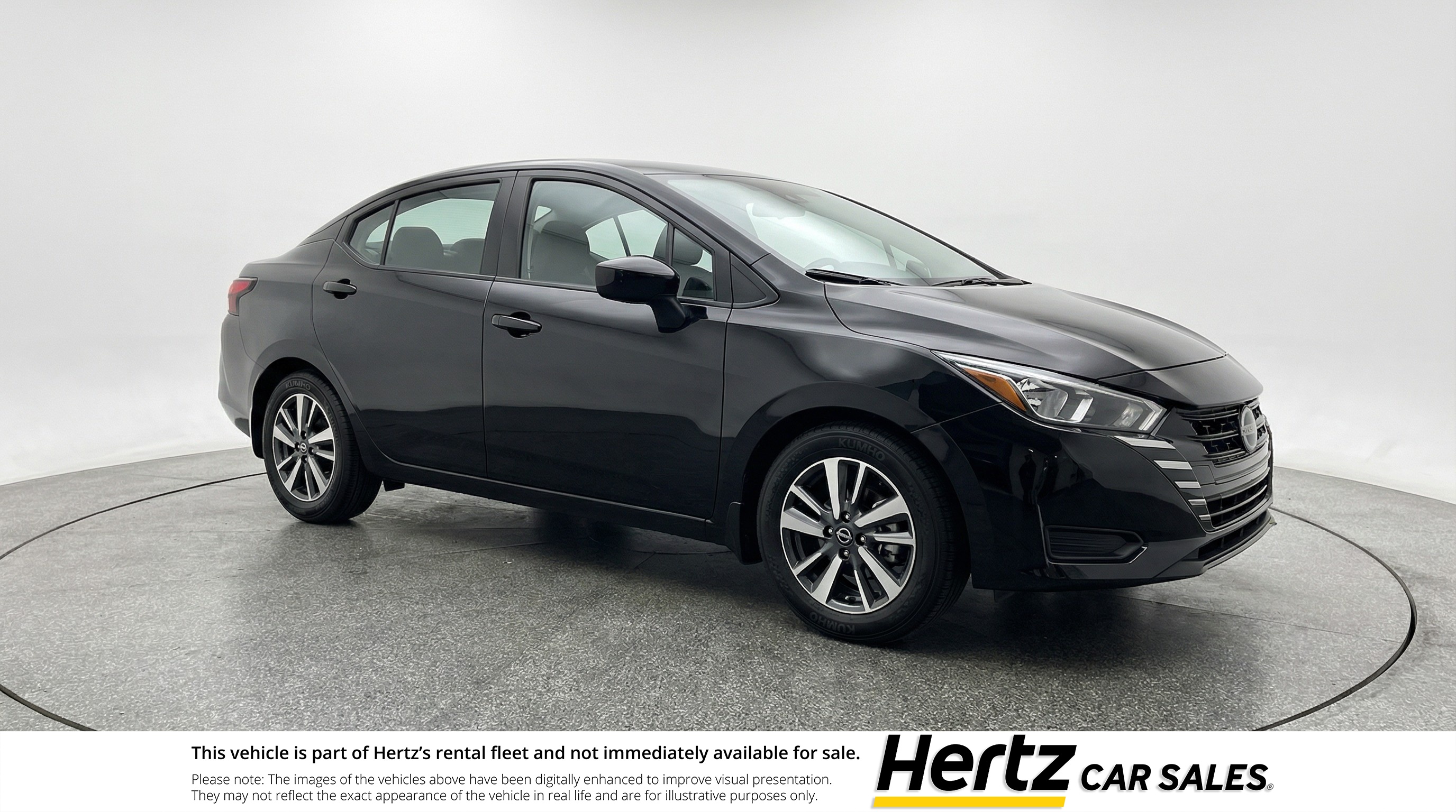 Black 2025 Nissan Versa SV FWD Sedan Front-Wheel Drive Automatic