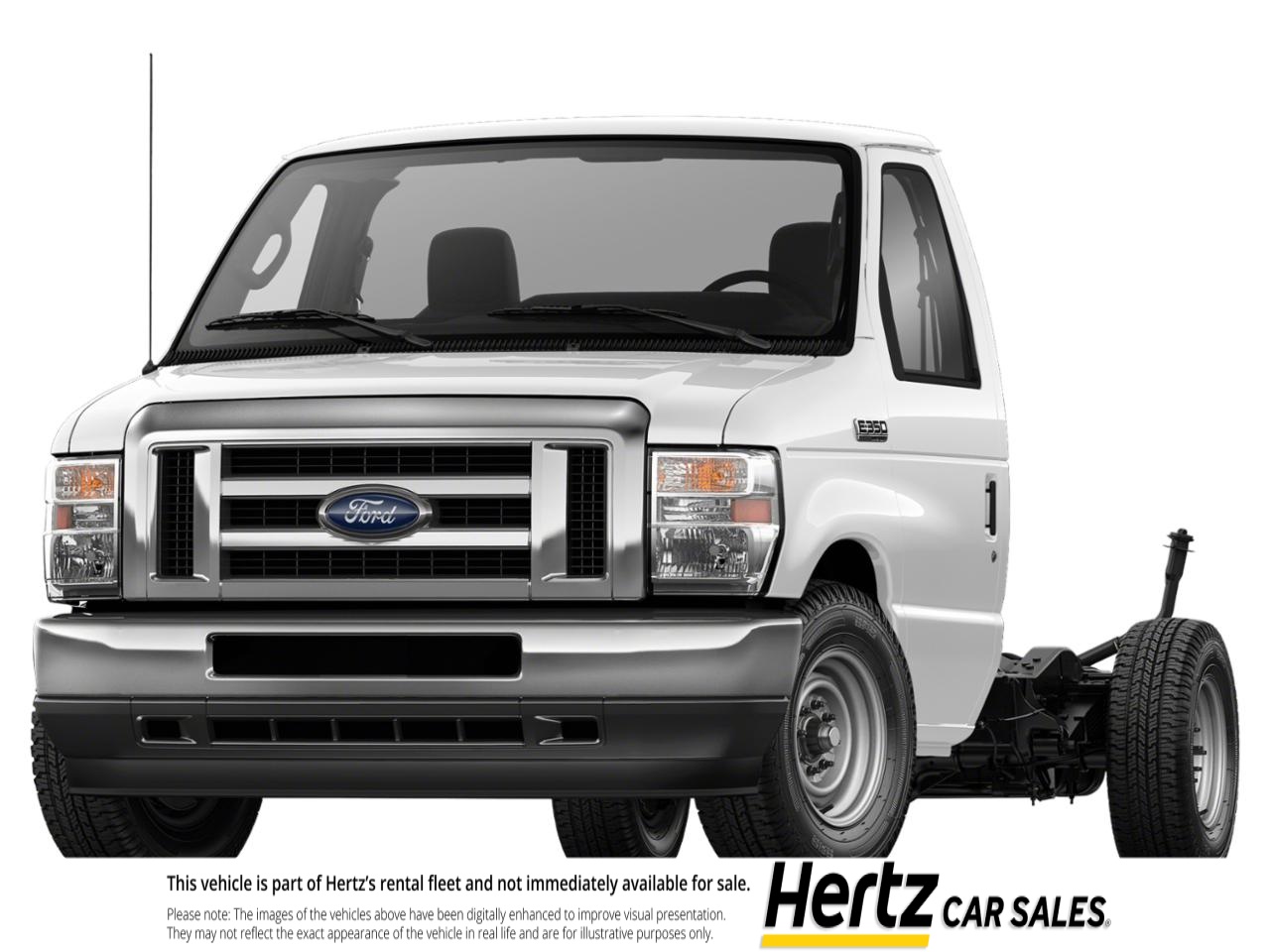 White 2023 Ford E-Series Chassis E-350 SD Cutaway SB RWD Pickup Truck Rear-Wheel Drive 6-Speed Automatic