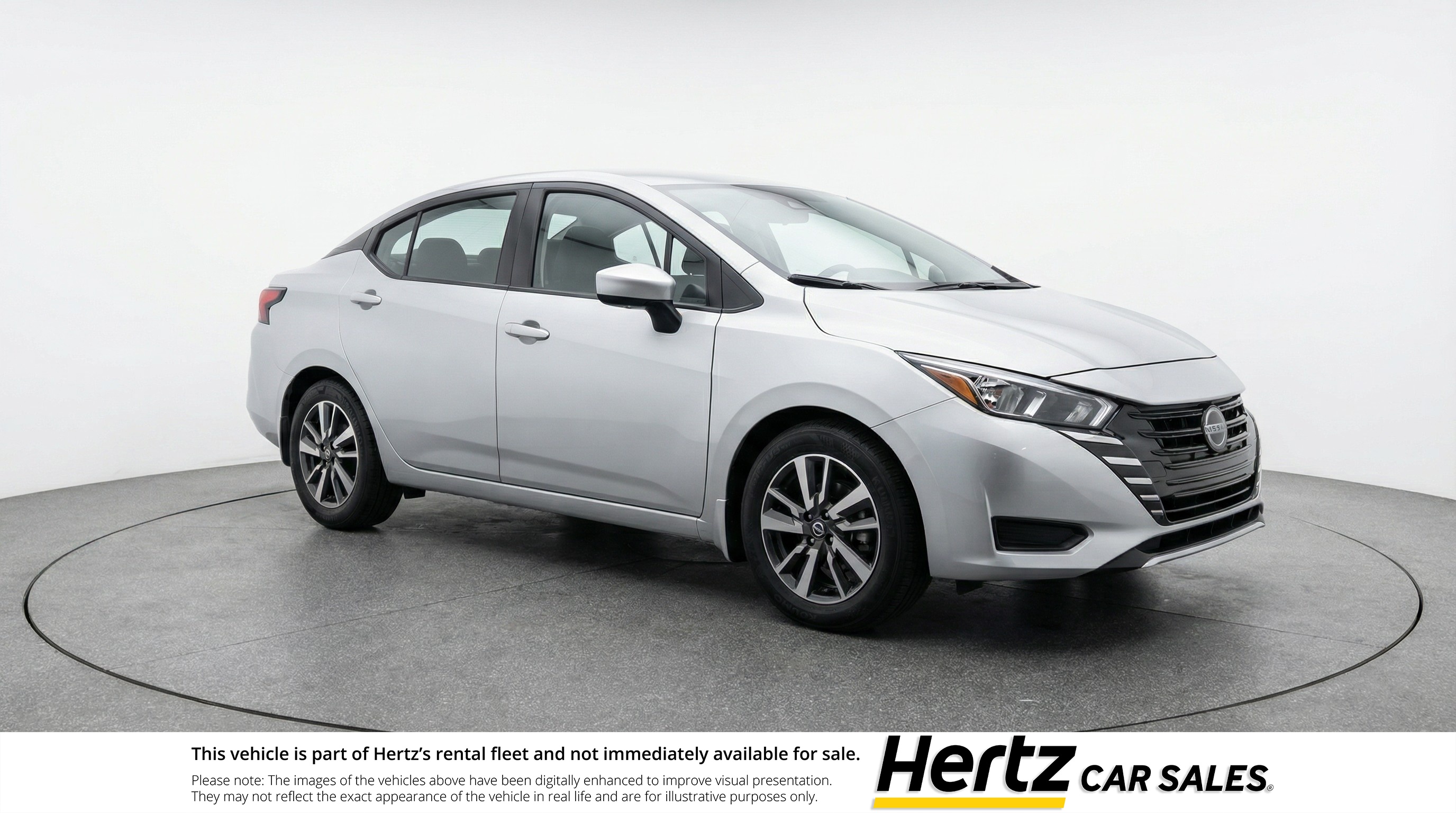 Silver 2025 Nissan Versa SV FWD Sedan Front-Wheel Drive Automatic