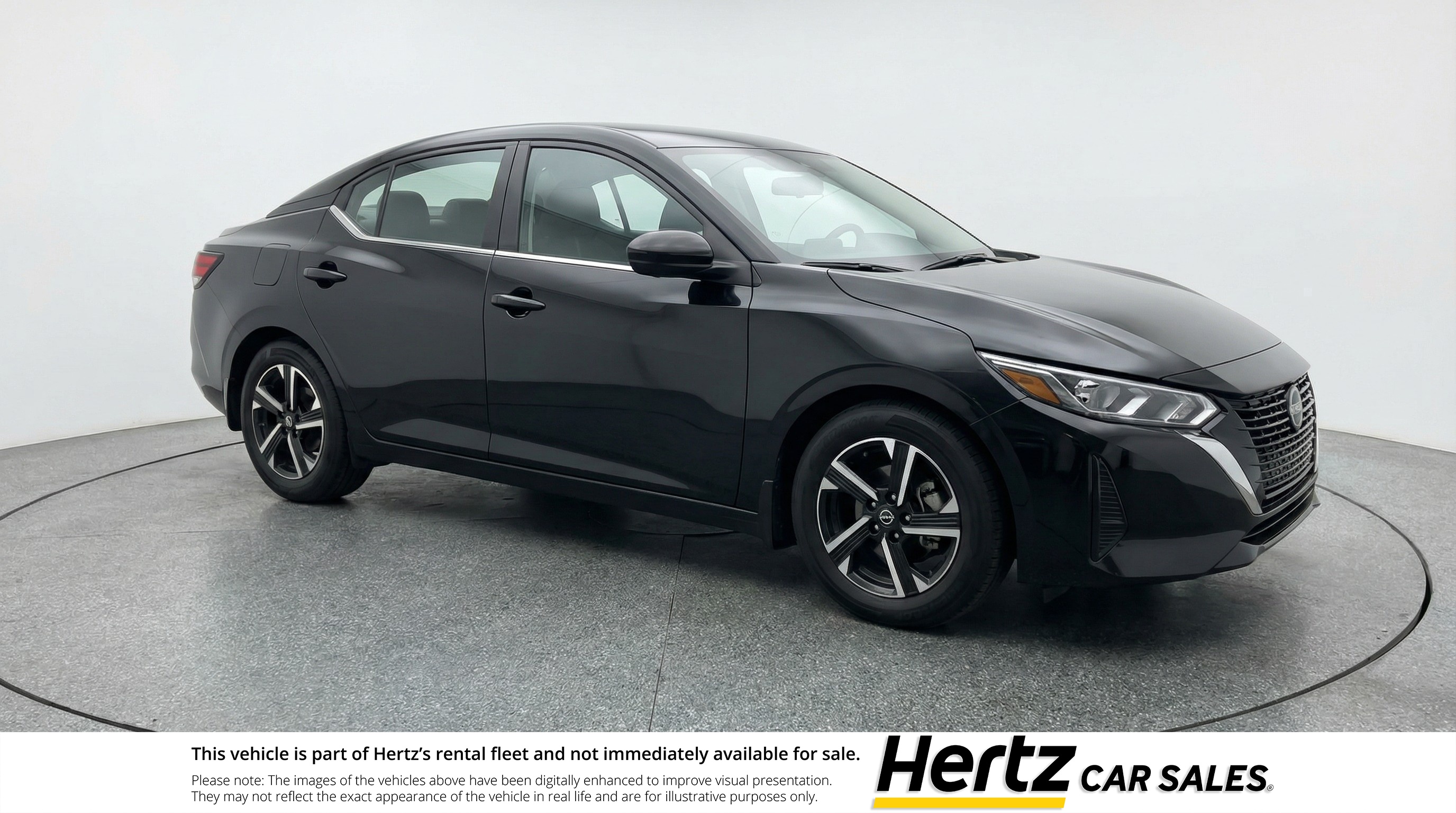 Black 2025 Nissan Sentra SV FWD Sedan Front-Wheel Drive Automatic