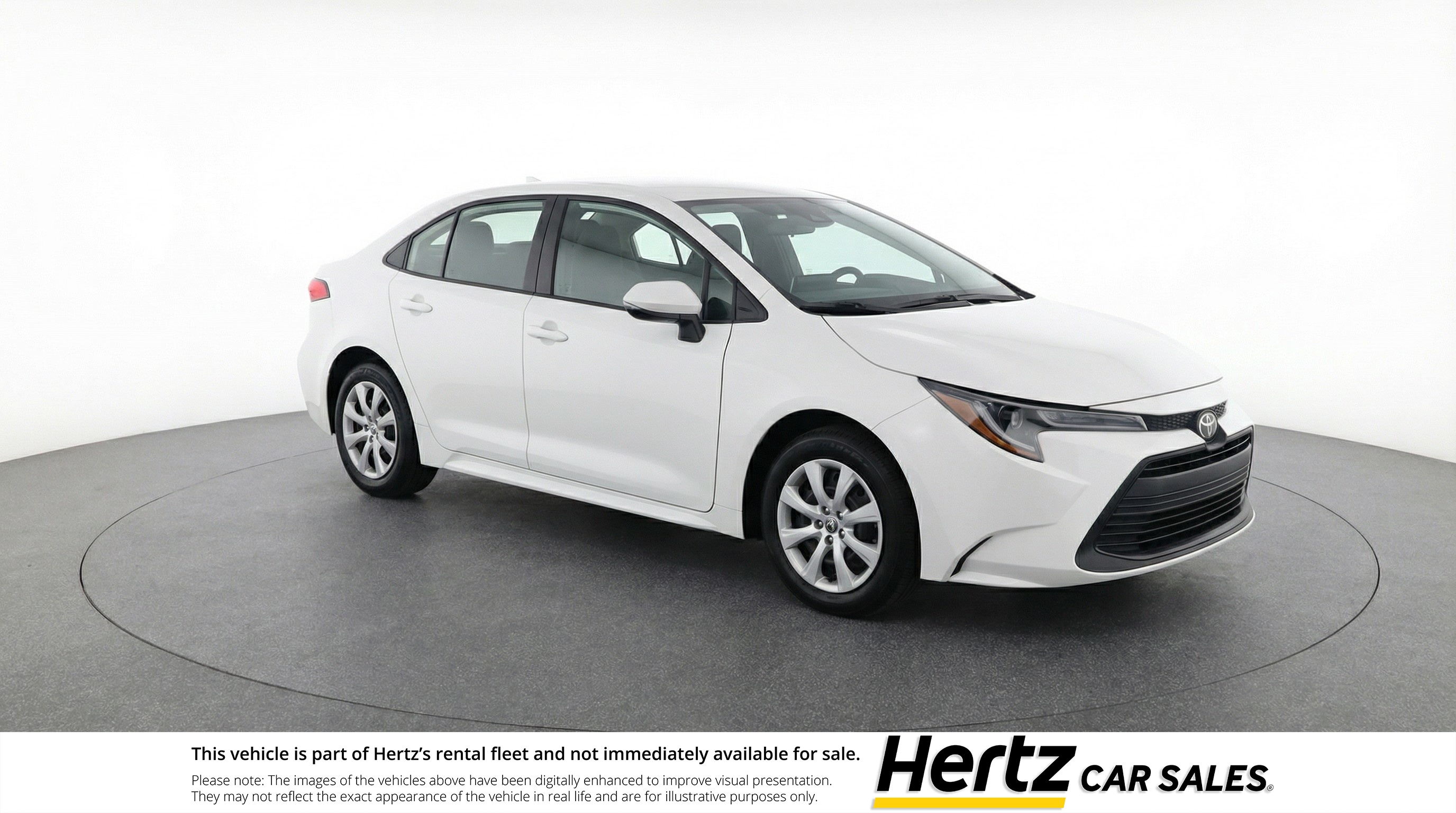 White 2025 Toyota Corolla LE FWD Sedan Front-Wheel Drive Automatic