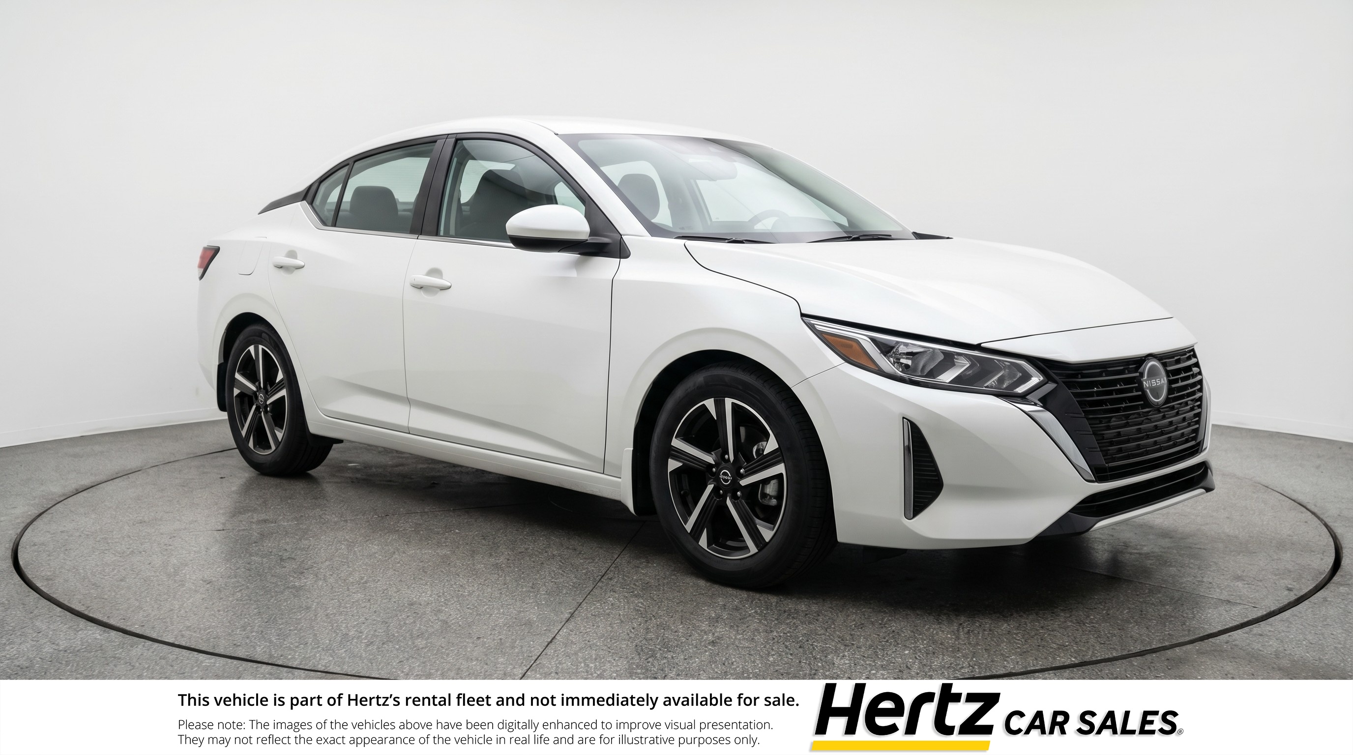 White 2025 Nissan Sentra SV FWD Sedan Front-Wheel Drive Automatic